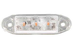 LED-sidomarkeringslampa, inf&auml;lld lampa 3 LED 12/24V orange