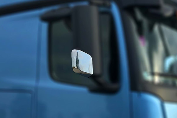 Suitable for Mercedes*: Actros MP4  (2011 -...) stainless steel covers outside mirror - below