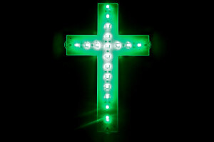 Luce interna 24 V Truck LED RGB, design a croce, 16*25 cm