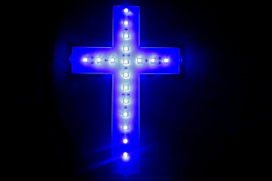 Luce interna 24 V Truck LED RGB, design a croce, 16*25 cm