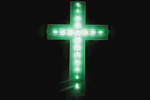 Luce interna 24 V Truck LED RGB, design a croce, 16*25 cm