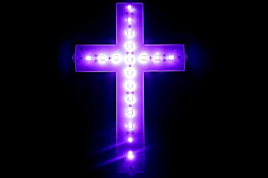 Luce interna 24 V Truck LED RGB, design a croce, 16*25 cm