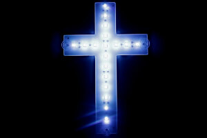 Luce interna 24 V Truck LED RGB, design a croce, 16*25 cm
