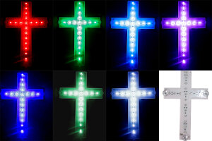 Luce interna 24 V Truck LED RGB, design a croce, 16*25 cm