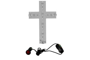 Luce interna 24 V Truck LED RGB, design a croce, 16*25 cm