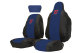 Fits for Scania*: S (2016-...) HollandLine Seat Covers, Drivers seat RECARO, passenger seat extra headrest - blue