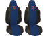 Adatto per Scania*: S & R (2016-...) Coprisedili HollandLine con logo TS, entrambi i sedili RECARO - blu