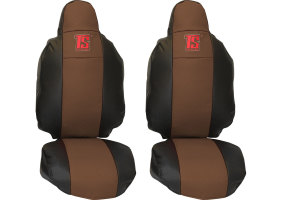 Fits for Scania*: S (2016-...) HollandLine Seat Covers, both seats RECARO - brown