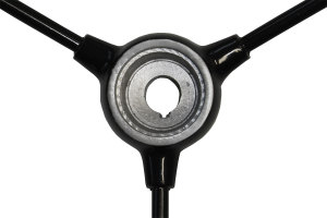 Old School steering wheel in tulip form - color black - 3-spoke steering wheel