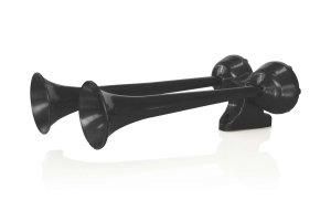 Doppel Druckluft Horn aus Kunststoff schwarz