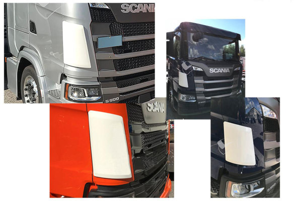 Fits Scania*: S/R/P/G (2016 -...) - Wind deflector for the front 2 pieces set