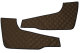 Lämplig för Volvo*: FH4 I FH5 (2013-...) Standard Line dörrpaneler quiltad brun, läderimitation
