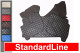 Lämplig för IVECO*: Stralis Hi-Way (2013-...) Standard Line - komplett uppsättning golvmattor & motortunnel, läderimitation