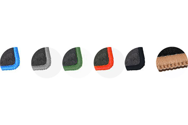 Lämplig för Mercedes*: VITO (2014-...) - Golvmatteset - velour - kant i 6 olika färger