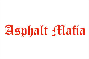 Lkw Aufkleber "Asphalt Mafia" 55 x 8,5 cm rot...