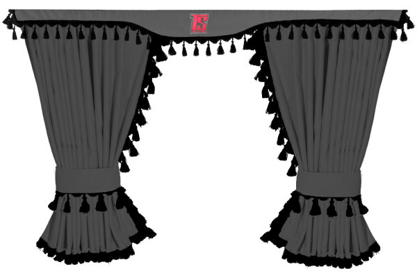 Lkw Aufkleber für Seitenscheibe, Scheibendekor Set Rhino1 schwarz