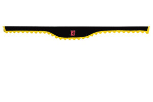 Transporter gardinupps&auml;ttning 5 delar. inkl kant svart gul utan bobble