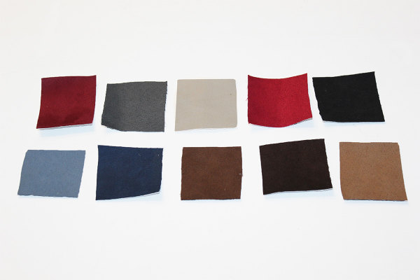 Stoffmuster Set Wildlederoptik 5 x 5cm