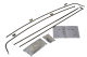 Transporter curtain rods and hooks set
