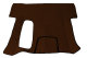 Lämplig för MAN*: TGA (2007-...) StandardLine, komplett set - golvmatteset & motortunnelkrets liten förarhytt utan kylskåp - brun, läderimitation