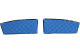 Lämplig för DAF*: XF105 / XF106 (2012-...) Standard Line dörrpaneler blå, läderimitation
