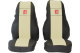 Adatto per Volvo*: FH3 (2008-2013) - HollandLine finta pelle I Coprisedili beige Cintura di sicurezza non integrata nel sedile
