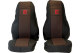 Lämplig för Volvo*: FH3 (2008-2013) - HollandLine läderimitation I sätesklädsel brun 1 säkerhetsbälte integrerat i sätet