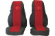 Passend für Volvo*: FH3 (2008-2013) - HollandLine-Kunstleder I Sitzbezüge rot 2 Gurte am Sitz integriert
