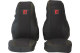 Suitable for Volvo*: FH4 I FH5 (2013-...) - HollandLine leatherette I seat covers black belt not integrated on seat