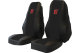 Suitable for Volvo*: FH3 (2008-2013) - HollandLine leatherette I seat covers black 2 belts integrated on the seat