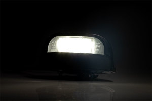 LED Kennzeichenbeleuchtung 12-24V klares Glas, schwarz