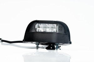 Illuminazione targa a LED 12-24V vetro trasparente, nero QS 075