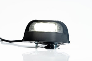 Luce targa a LED 12-24V vetro trasparente, nero QS 150