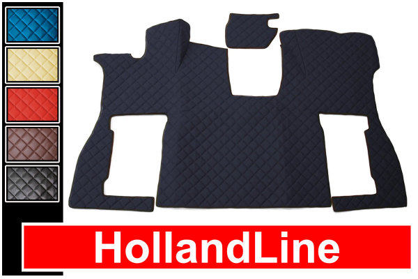 Geschikt voor Scania*: S (2016-...) HollandLine complete set motortunnel & vloermatten - automaat, BF groot en klein consolet, kunstleer