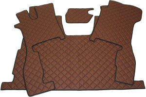 Suitable for Scania*: R4 (2016-...) HollandLine Complete set floor mats - automatic brown small console