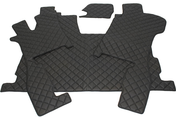 Suitable for Scania*: R4 (2016-...) HollandLine Complete set floor mats - automatic black small console
