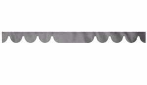 Suede look truck windshield border - double processed - WITHOUT EDGE grey Wave form