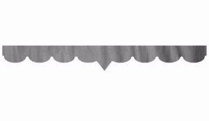 Suede look truck windshield border - double processed - WITHOUT EDGE grey V-form