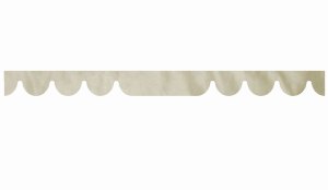 Suede look truck windshield border - double processed - WITHOUT EDGE beige Wave form
