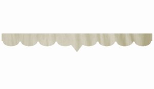 Suede look truck windshield border - double processed - WITHOUT EDGE beige V-form