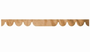 Suede look truck windshield border - double processed - WITHOUT EDGE caramel Wave form