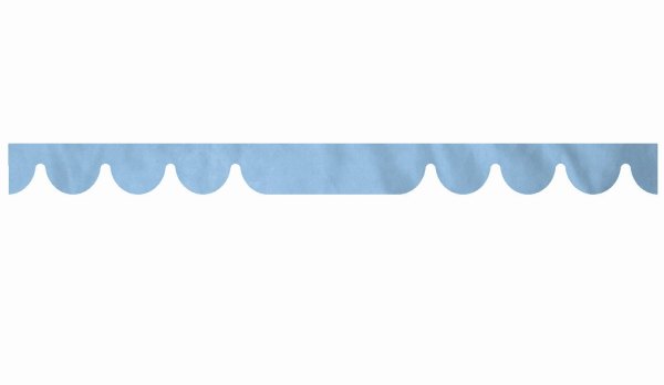 Skivbård i mocka look lorry - dubbelprocessad - WITHOUT EDGE ljusblå vågform