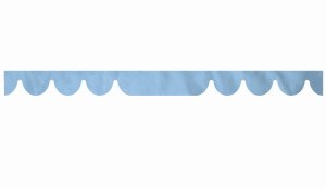 Suede look truck windshield border - double processed - WITHOUT EDGE light blue Wave form