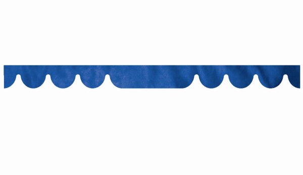 Suede look truck windshield border - double processed - WITHOUT EDGE dark blue Wave form