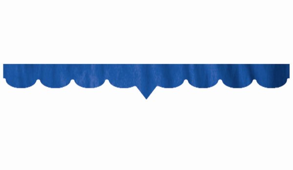 Suede look truck windshield border - double processed - WITHOUT EDGE dark blue V-form