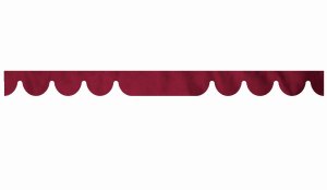 Suede look truck windshield border - double processed - WITHOUT EDGE bordeaux Wave form