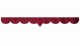 Suede look truck windshield border - double processed - WITHOUT EDGE bordeaux V-form