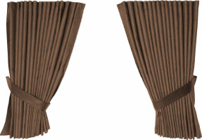 suede-look truck windscreen curtains 4 parts WITHOUT EDGE grizzly Length 95 cm