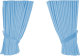 suede-look truck windscreen curtains 4 parts WITHOUT EDGE light blue Length 95 cm