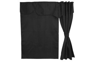 Tenda da letto in camoscio 3 pezzi SENZA BORDO antracite-nero Lunghezza149 cm